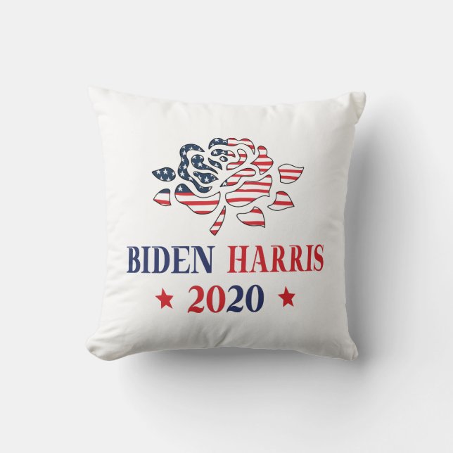 Biden Harris 2020 Throw Pillow (Front)