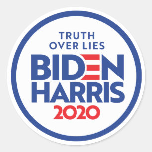 BIDEN HARRIS 2020: Truth Over Lies Classic Round Sticker