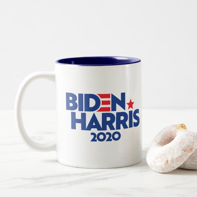 BIDEN HARRIS 2020 Two-Tone COFFEE MUG (With Donut)