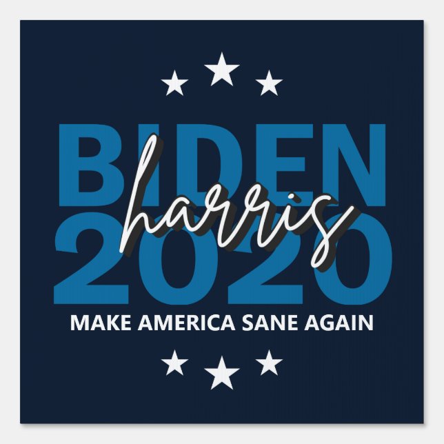Biden Harris 2020 Unique Democratic Campaign Sign (Front)