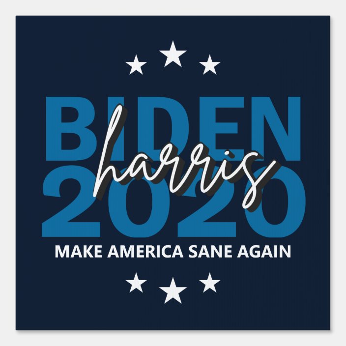 Biden Harris 2020 Unique Democratic Campaign Sign | Zazzle.com