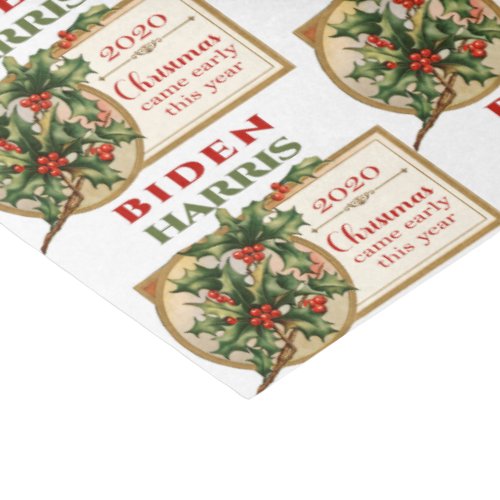 BidenHarris 2020 Vintage Christmas Floral Tissue Paper