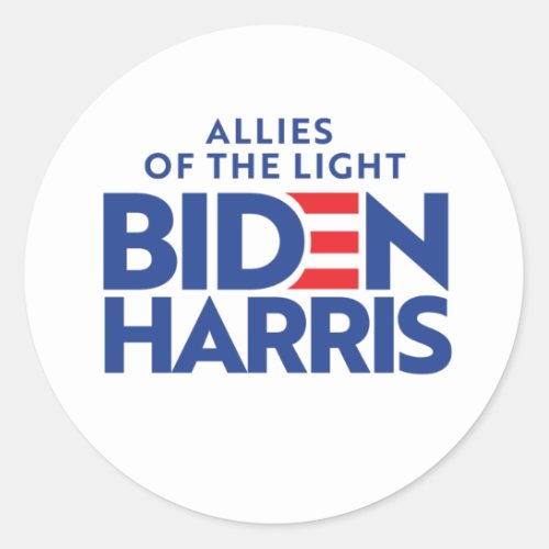 BIDEN HARRIS 2024 _ Allies of the Light Classic Round Sticker