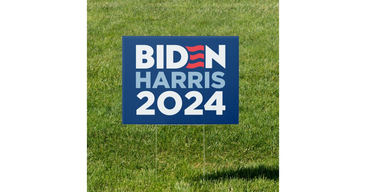 Biden Harris 2024 Biden 2024 Yard Sign Zazzle