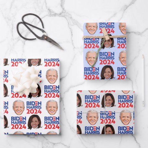 Biden Harris 2024 Birthday Wrapping Paper Sheets