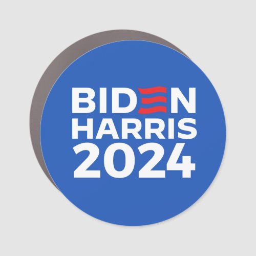 Biden Harris 2024 Blue Car Magnet