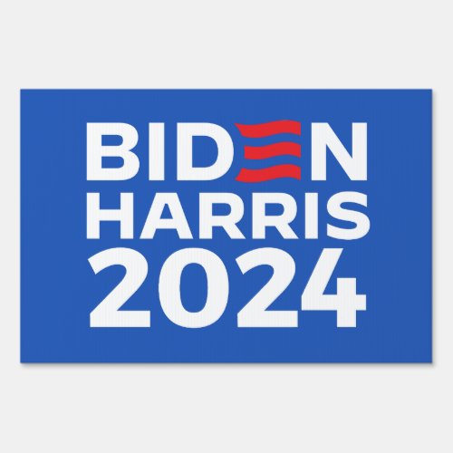 Biden Harris 2024 Blue Sign