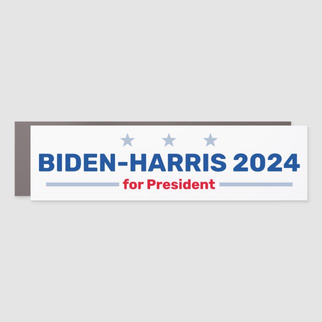Biden-Harris 2024 bumper magnet (Front)