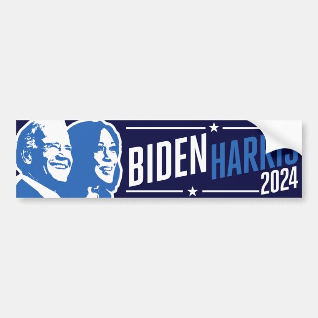 Biden Harris 2024 Bumper Sticker (Front)