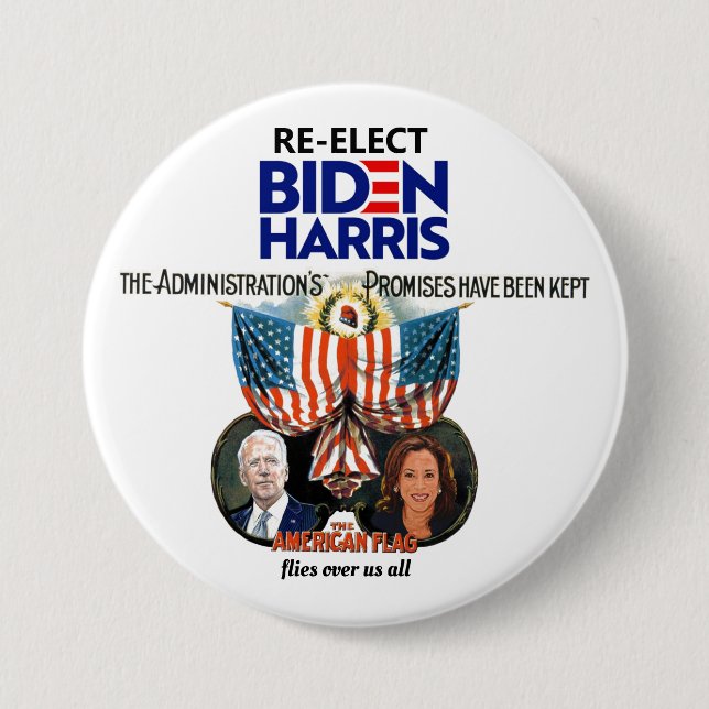 Biden Harris 2024 Button (Front)