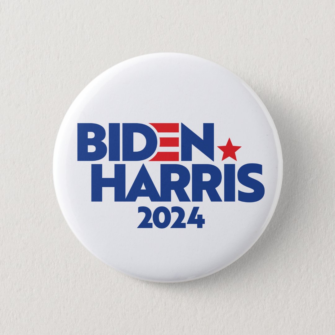 BIDEN HARRIS 2024 BUTTON Zazzle