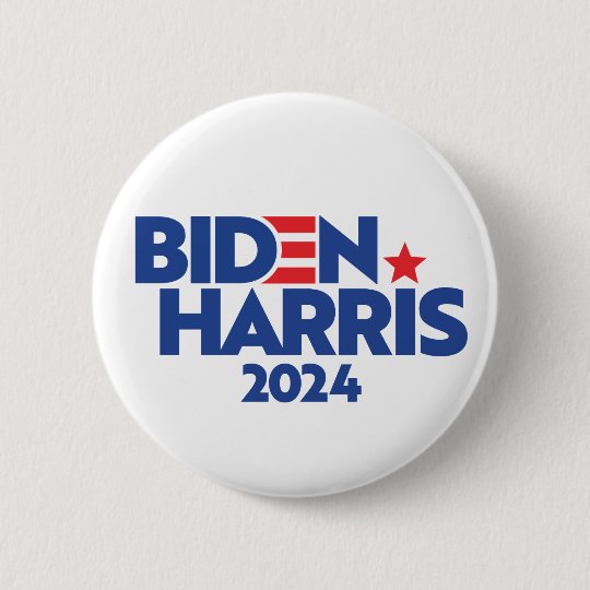 BIDEN HARRIS 2024 BUTTON | Zazzle.com