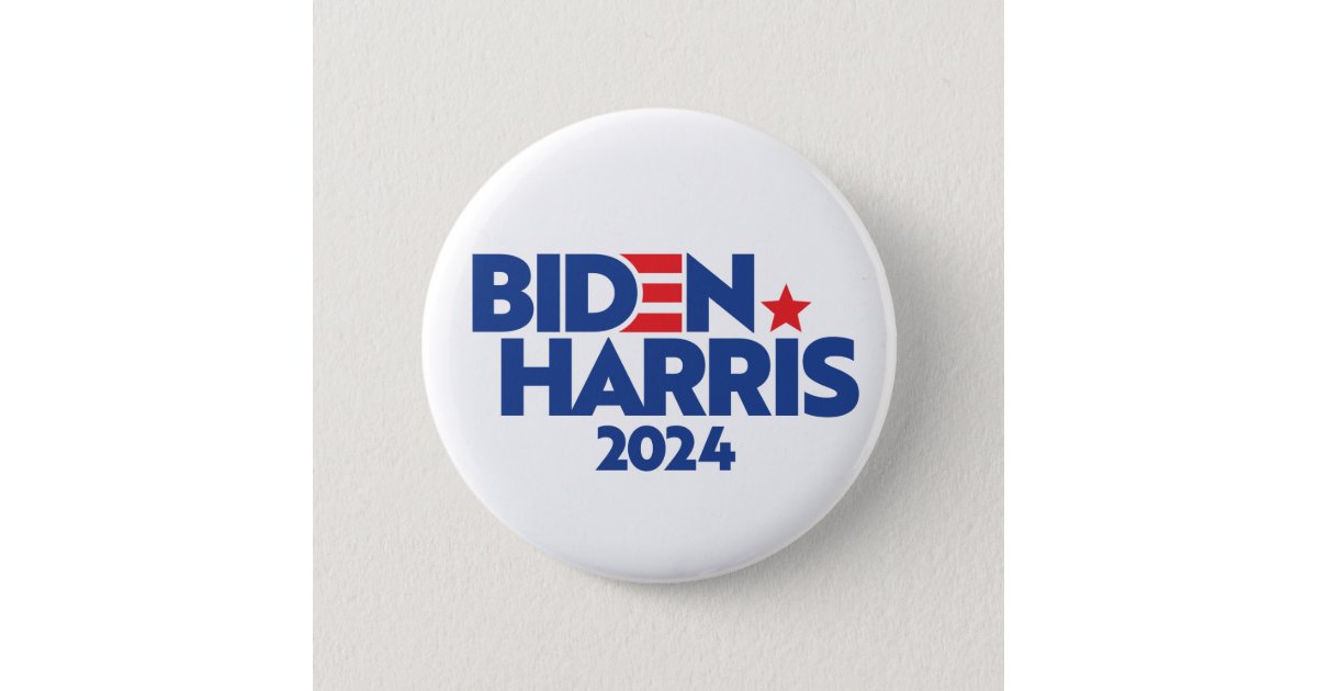 BIDEN HARRIS 2024 BUTTON Zazzle