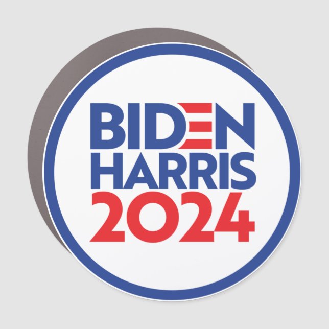 Biden Harris 2024 Car Magnet (Front)