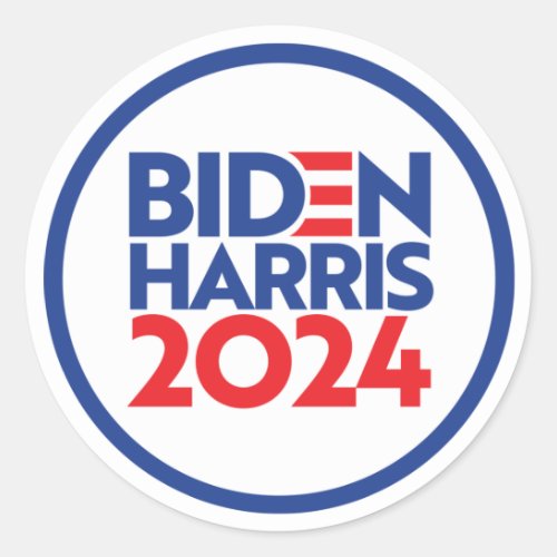 Biden Harris 2024 Classic Round Sticker