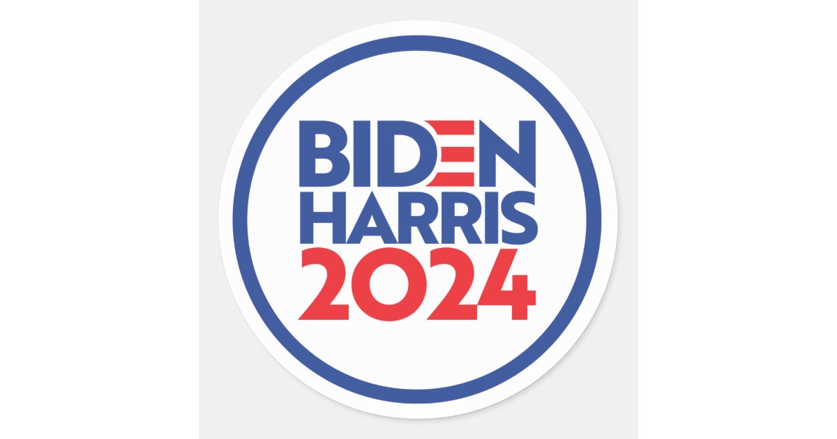 BIDEN HARRIS 2024 CLASSIC ROUND STICKER Zazzle