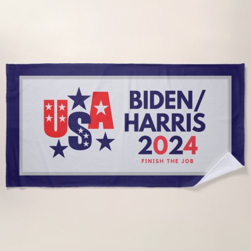 Biden Harris 2024 Election   Beach Towel