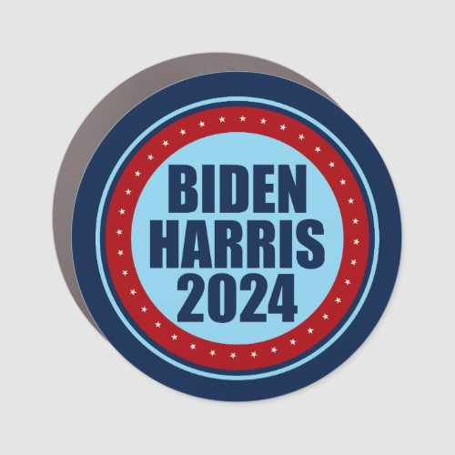 Biden Harris 2024 Election Blue Red Political Car Magnet