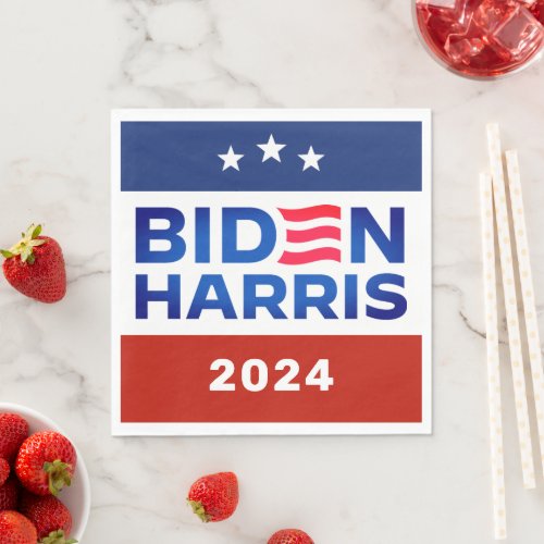 Biden Harris 2024 Election Campaign Paper Napkin