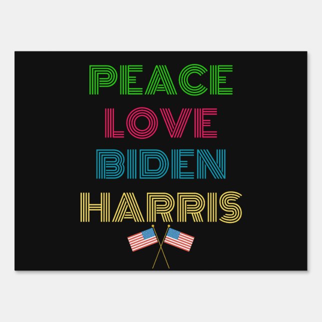 Biden Harris 2024 election campaign yard Sign (Front)