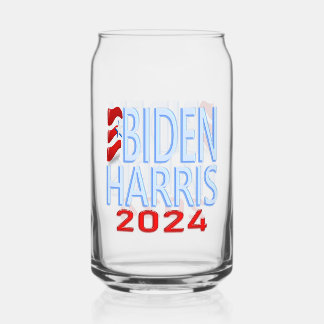 Biden Harris 2024 Election Drinkware Set Can Glass