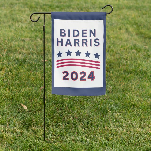 Biden Harris 2024 Election Garden Flag (In SItu)