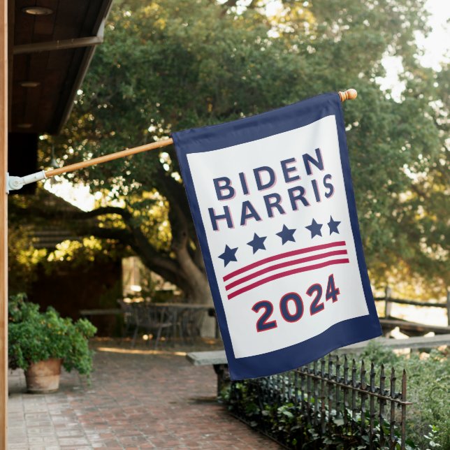 Biden Harris 2024 Election House Flag (In SItu)