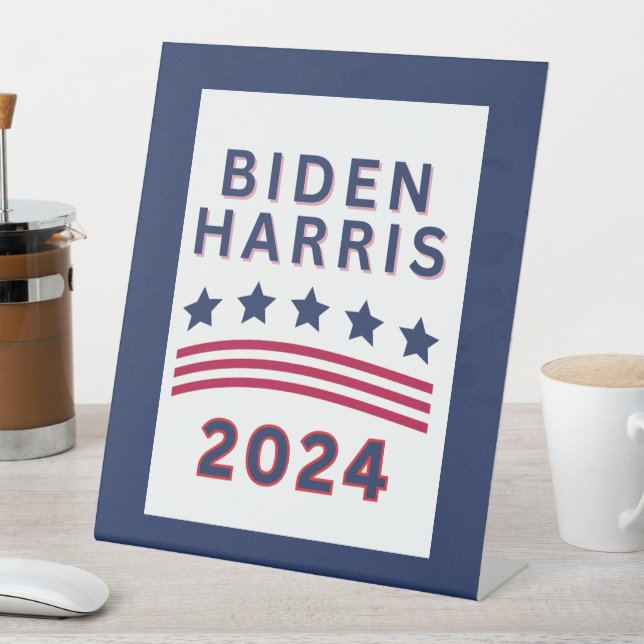 Biden Harris 2024 Election Pedestal Sign (In SItu)
