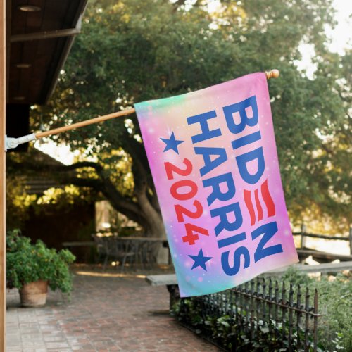 Biden Harris 2024 election pink cute political  House Flag