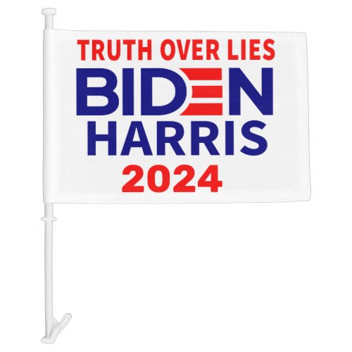 Biden Harris 2024 Election Truth Over Lies Car Flag