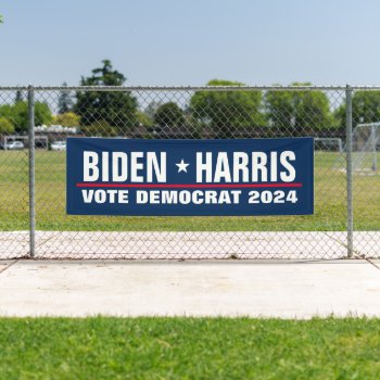Biden Harris 2024 Election Vote Democrat Political Banner by iprint at Zazzle
