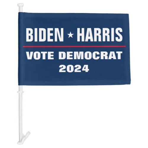 Biden Harris 2024 election vote democrat political Car Flag