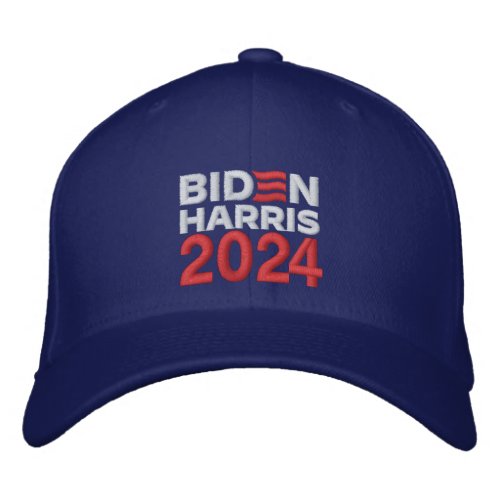BIDEN HARRIS 2024 EMBROIDERED BASEBALL CAP