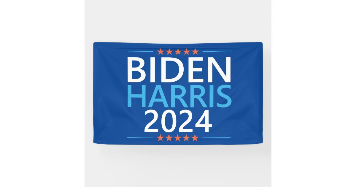 Biden Harris 2024 for President US Election Banner Zazzle