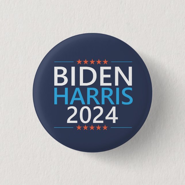 Biden Harris 2024 for President US Election Button (Front)