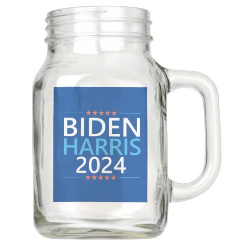 Biden Harris 2024 for President US Election Mason Jar