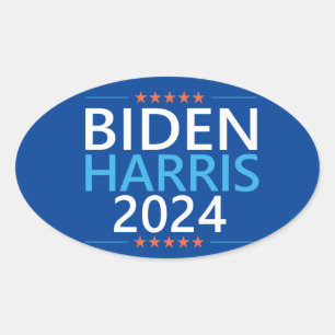 Biden Harris 2024 for President US Election Oval Sticker