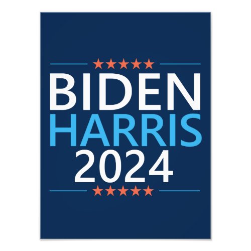 Biden Harris 2024 for President US Election Photo Print