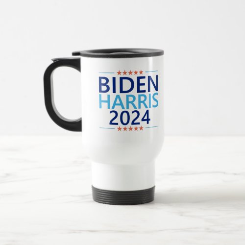 Biden Harris 2024 for President US Election Travel Mug