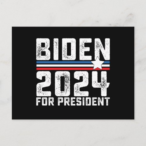 Biden Harris 2024 For President Vintage Postcard