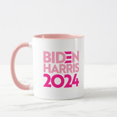 Biden Harris 2024 in Pink Mug