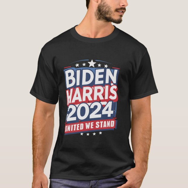 Biden Harris 2024 Joe Biden Kamala Harris Re Elect T-Shirt (Front)