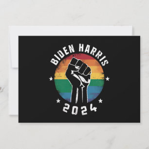Biden Harris 2024 LGBT Rainbow Gay Pride Election  Invitation