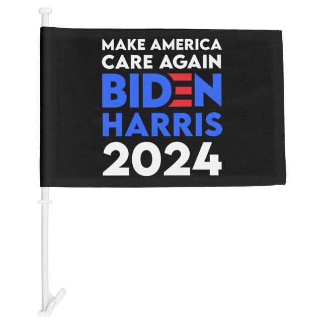 Biden / Harris - 2024 - Make America Care Again Car Flag (Front)
