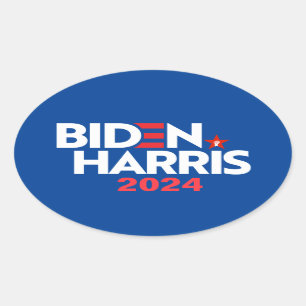 Biden Harris 2024 Oval Sticker