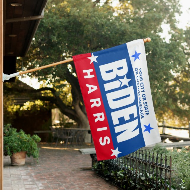 Biden Harris 2024 Political Double Sided Election House Flag (In SItu)