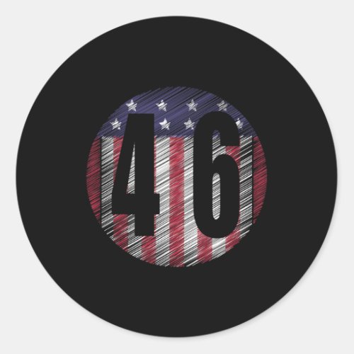 Biden Harris 2024 President American Flag  Classic Round Sticker