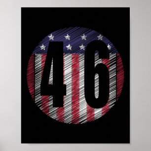 Biden Harris 2024 President American Flag Poster