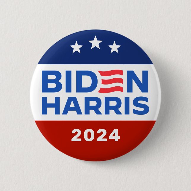 Biden Harris 2024 Presidential Election Campaign Button (Front)