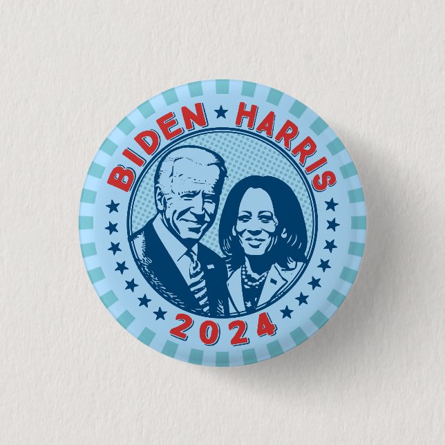 Biden Harris 2024 Retro Button (Front)